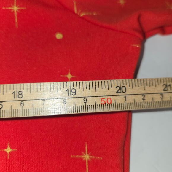 Tipsy Elves Womens XXL Mini Dress Christmas Red Stretch Gold Stars Holiday - Picture 11 of 12